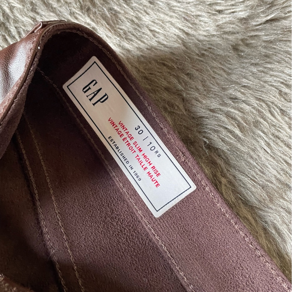 Women’s Vintage High Rise Pleather Pants (30 ) - Picture 2 of 4